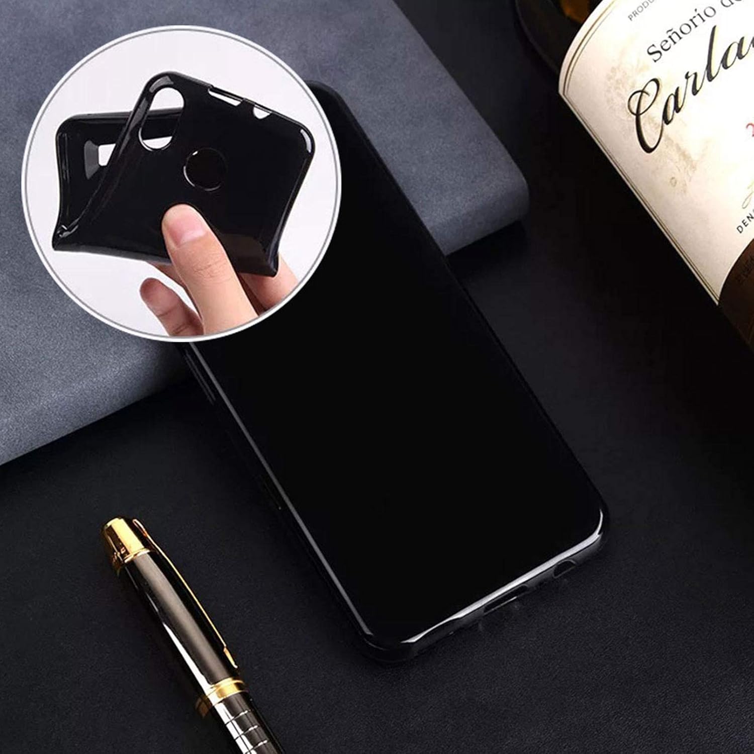 for Doogee Fire 6 Power Case, Black Shockproof Bumper Sleeves, 360° Drop Antiscratch Protection Cover Ultra-Thin Soft Silicone Phone Case for Doogee Fire 6 Power (6.56") - Black