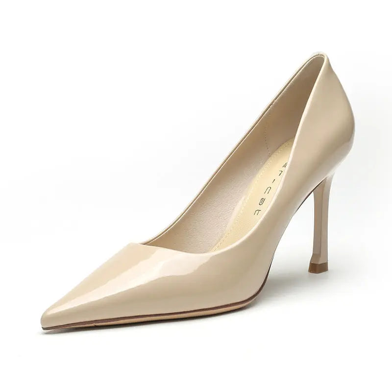 Pointed high heels fine heeled simple versatile high-heeled single shoes high heels