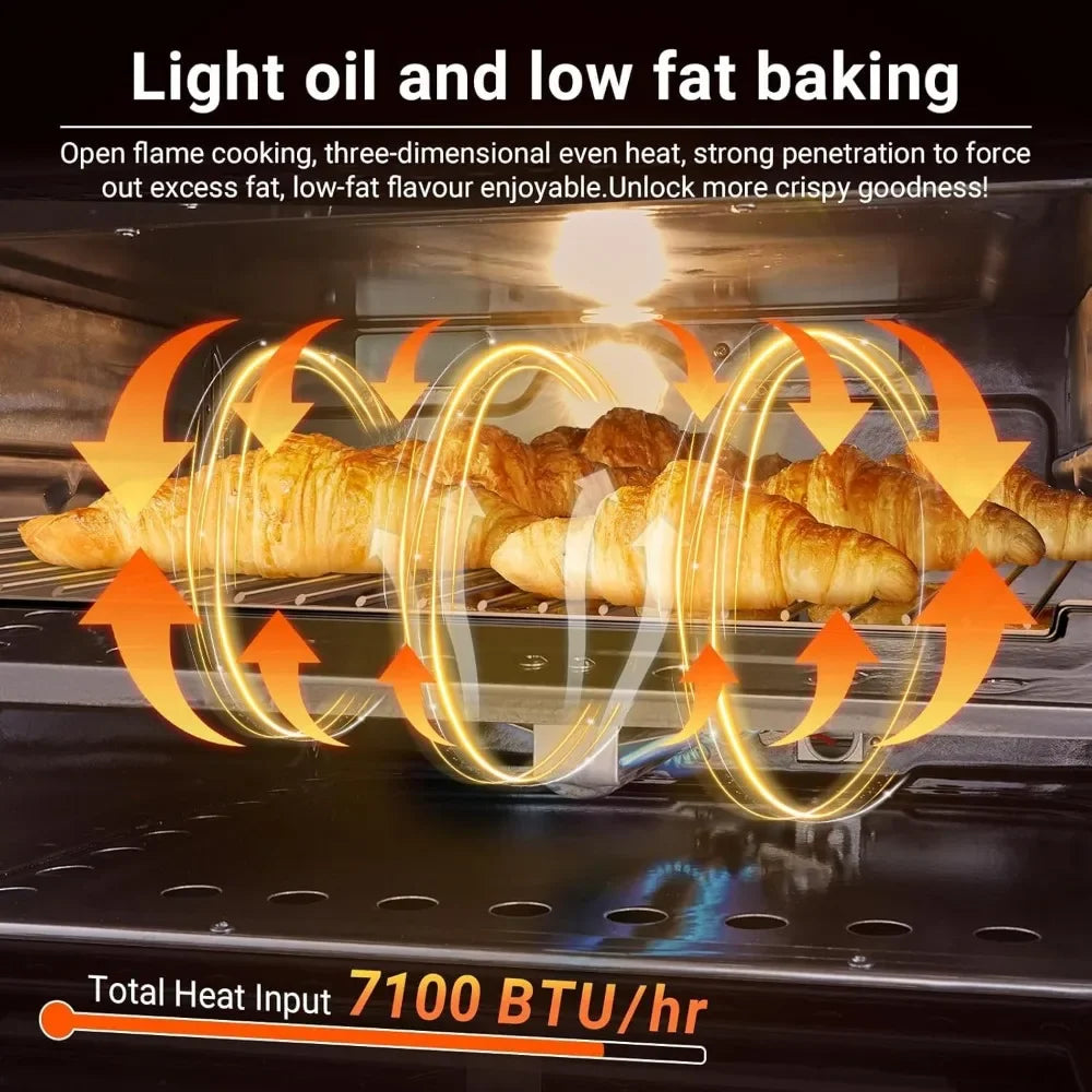 17-дюймовая газовая плита для автодомов, газовая плита для использования в автодомах с 3 горелками, емкостью 1,24 куб. фута, газовая духовка с открытым пламенем