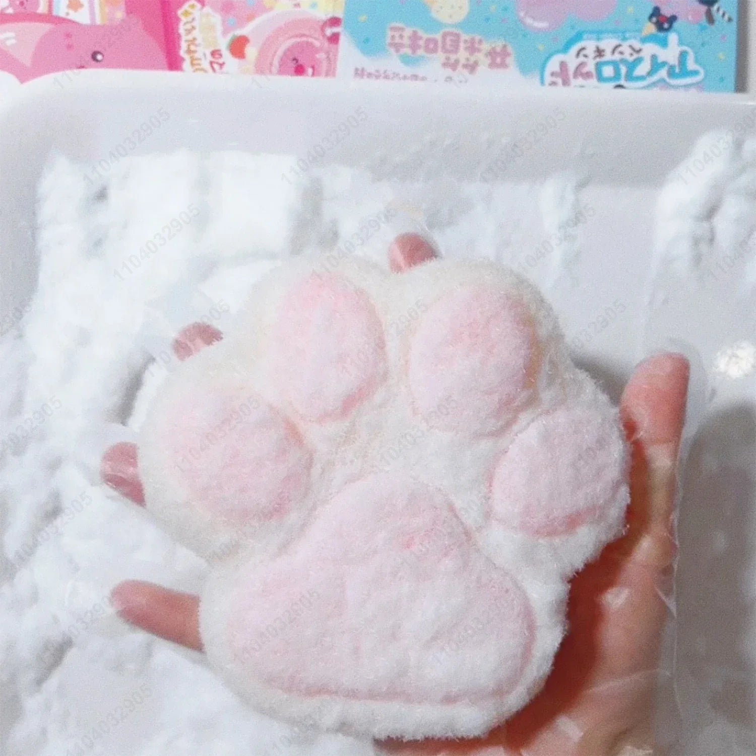 Большая кошачья лапка Taba Squishy Silicone Fuzzy 0.8kg Cat Paw Squishy Marshmallow Cat Paw Squeeze Toy Anti-Stress Release Hand Relax