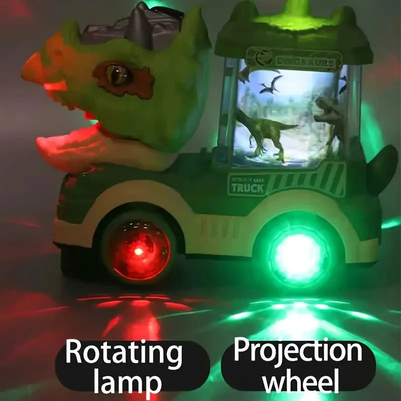 ألعاب أطفال كهربائية عالمية على شكل سيارة ديناصور رذاذ تيرانوصور ريكس هندسية ألغاز سيارات للأولاد والبنات هدايا أعياد الميلاد والكريسماس