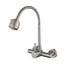 304 stainless steel into wall hot and cold double hole sink universal pipe shower water rotary kitchen faucet