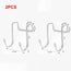 2PC 304 Stainless Steel Hook Free Punching Double S-Shape Hook Kitchen Bathroom Cabinet Door Back Type Coat Towel Storage Hanger