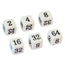 6 Pcs/set 6 Sided Multiple Dice 2 4 8 16 32 64 Funny Puzzle Game Education Dice 16mm