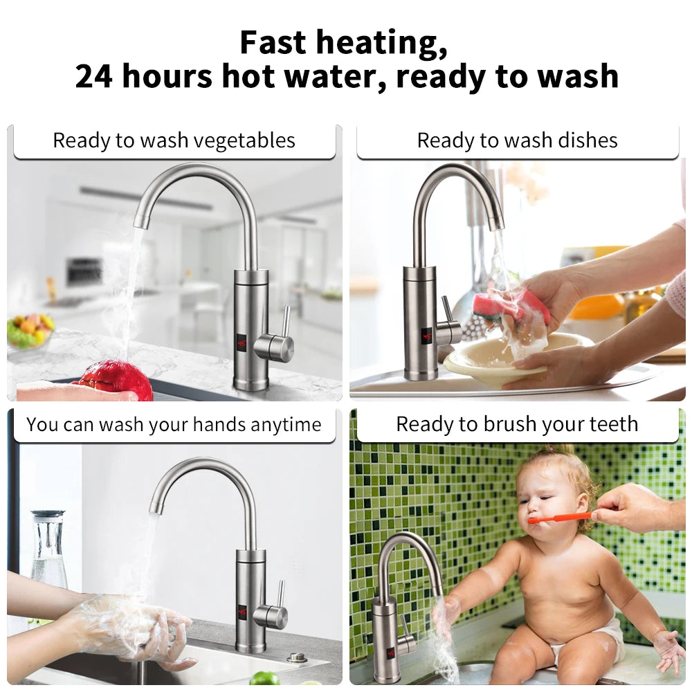 saengQ Электрический водопроводный кран Проточный водонагреватель Кухонный кран Горячий нагреватель 220 В Отопительный кран Проточные водонагреватели