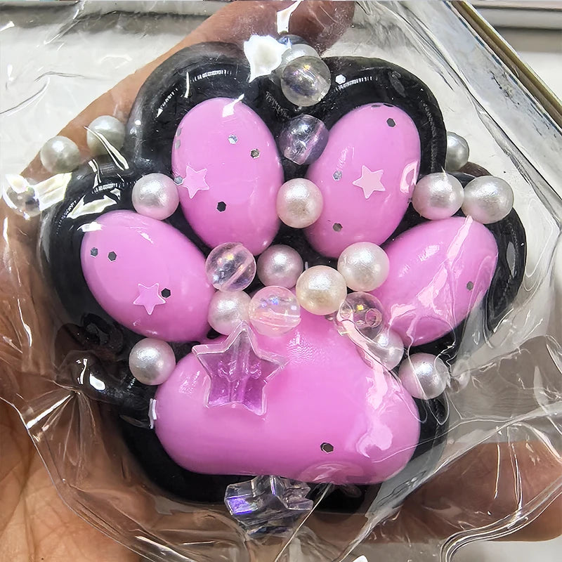 Squeeze Cat Paw Toys Cute Soft Abreact Relief Relax Toys Sticky Decompressing Pinching Cat Paw Stress Relief Squishy Toy Gift