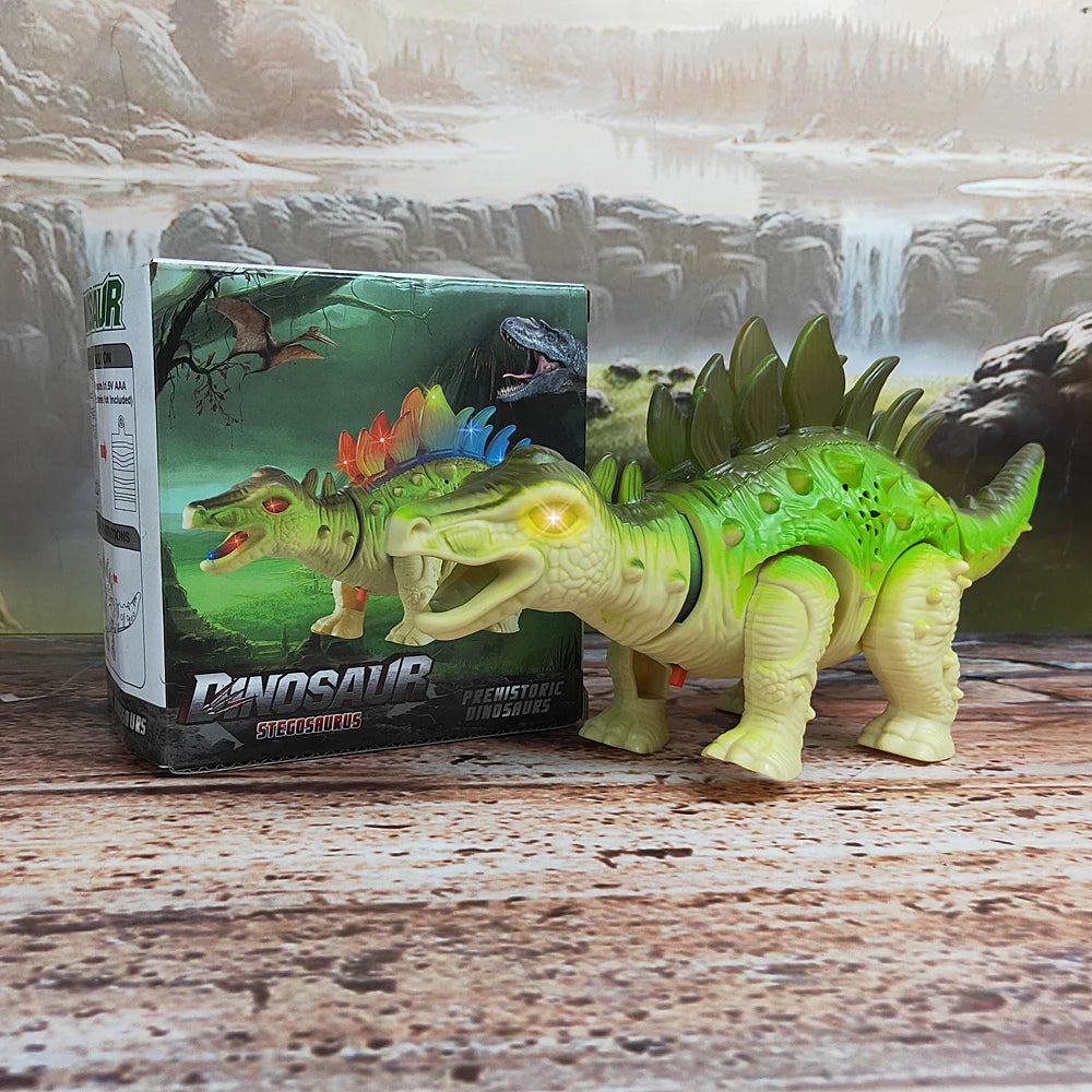 Juguetes de dinosaurios Modelo Triceratops Dinosaurio caminante eléctrico interactivo Colección de juguetes de modelos de animales para regalos de cumpleaños para niños