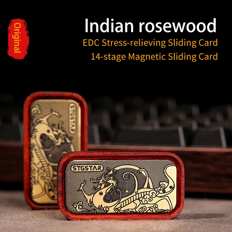 EDC mechanical card-pushing fingertip spinners magnetic stress-relieving toys relieving stress push-slide type stress-relieving