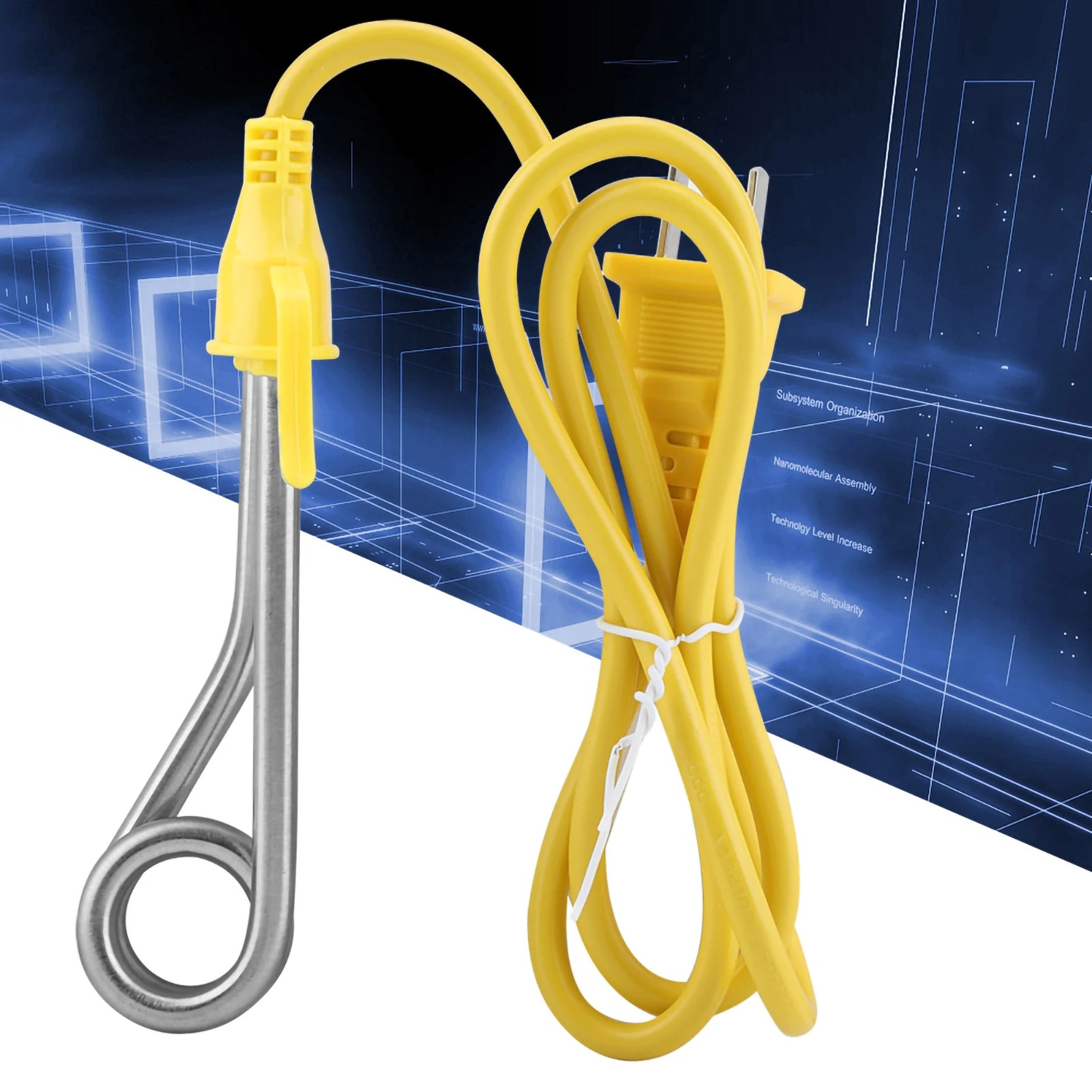 Электрический нагревательный элемент Мини-бойлер для нагрева воды и кофе, погружной нагревательный элемент для путешествий, 600 Вт, вилка CN, 220 В, мини-бойлер