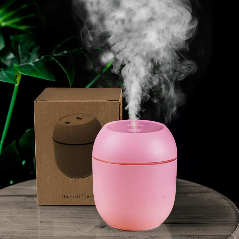 Difusor de Aceites Esenciales Aroma Humidificador de Aire Mini USB para Hogar y Coche Difusor Ultrasónico Silencioso con Lámpara LED de Colores