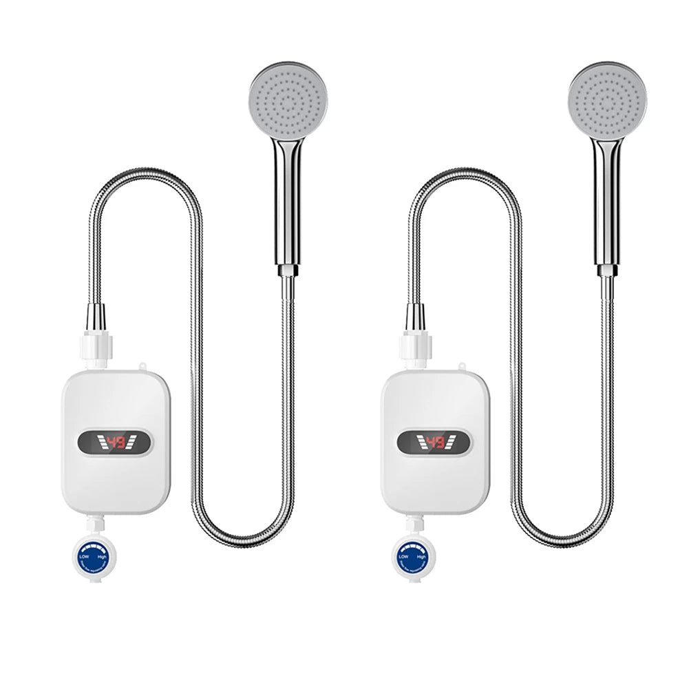 Мини-водонагреватель с функцией мгновенного отключения, электрический водонагреватель из нержавеющей стали 304, для душа, быстрый нагрев для ванной комнаты