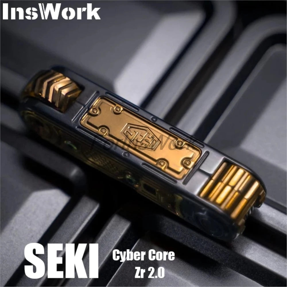 SEKI Cyber Core Zirconium 2.0 Mechanical Push Slider EDC Fidget Metal Slider Fidget Toys