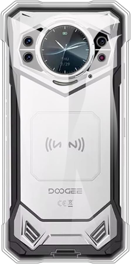 pour Coque Doogee S200, Coque arrière souple en TPU, Pare-chocs en silicone antichoc, Anti-empreintes digitales, Coque de protection intégrale pour Doogee S200 (6,72 pouces) (Noir)
