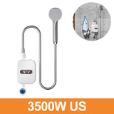 Calentador de agua sin tanque para ducha 3000W/3500W Calentador de agua instantáneo eléctrico Grifo calefactor Agua caliente instantánea para cocina y baño