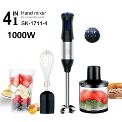 Hand Immersion Blender 700W power 4-in-1 Steel Steel Food mix 700ml blending Beaker,500ml Processor,Whisk