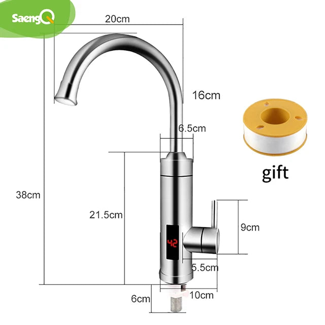 Grifo eléctrico saengQ Calentador de agua instantáneo Grifo caliente de cocina Calentador de grifo 220V Calentadores instantáneos
