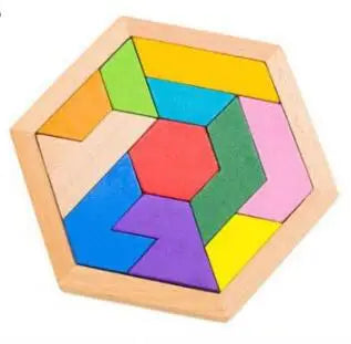 Wooden Board Puzzle Kids Educational Math Tangram Puzzles Game Toys for Adults Children