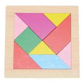 Wooden Board Puzzle Kids Educational Math Tangram Puzzles Game Toys for Adults Children