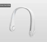 2024 Ventilador Mini Nuevo de Cuello Montado 1200mAh Portátil Sin Aspas Recargable Enfriador de Aire de Cuello Ventilador Deportivo Mini de Verano de 3 Velocidades para Exterior