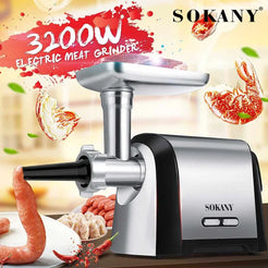 Electric Meat Grinder, Heavy Duty Meat Mincer, Sausage Stuffer Maker,Stainless Steel Cutting Blade 3200W Food Grinder Mixers
