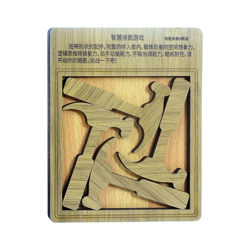 Wooden Board Puzzle Kids Educational Math Tangram Puzzles Game Toys for Adults Children