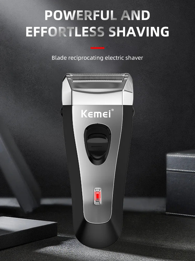 Kemei KM-9038 Фольгированная профессиональная электробритва Портативная бритва Перезаряжаемый триммер для бороды USB Машинка для бритья волос для мужчин