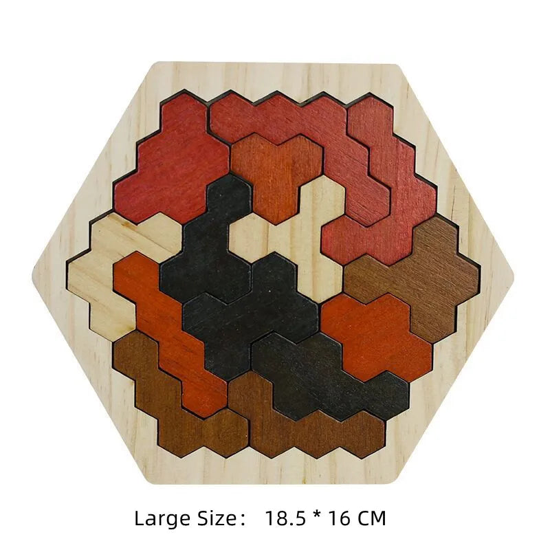 Wooden Board Puzzle Kids Educational Math Tangram Puzzles Game Toys for Adults Children