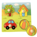 Jouets Montessori pour bébé Puzzles en bois 3D Tableau à gratter à la main pour enfants Puzzle Jouet éducatif précoce d'apprentissage Cognitif sur les fruits