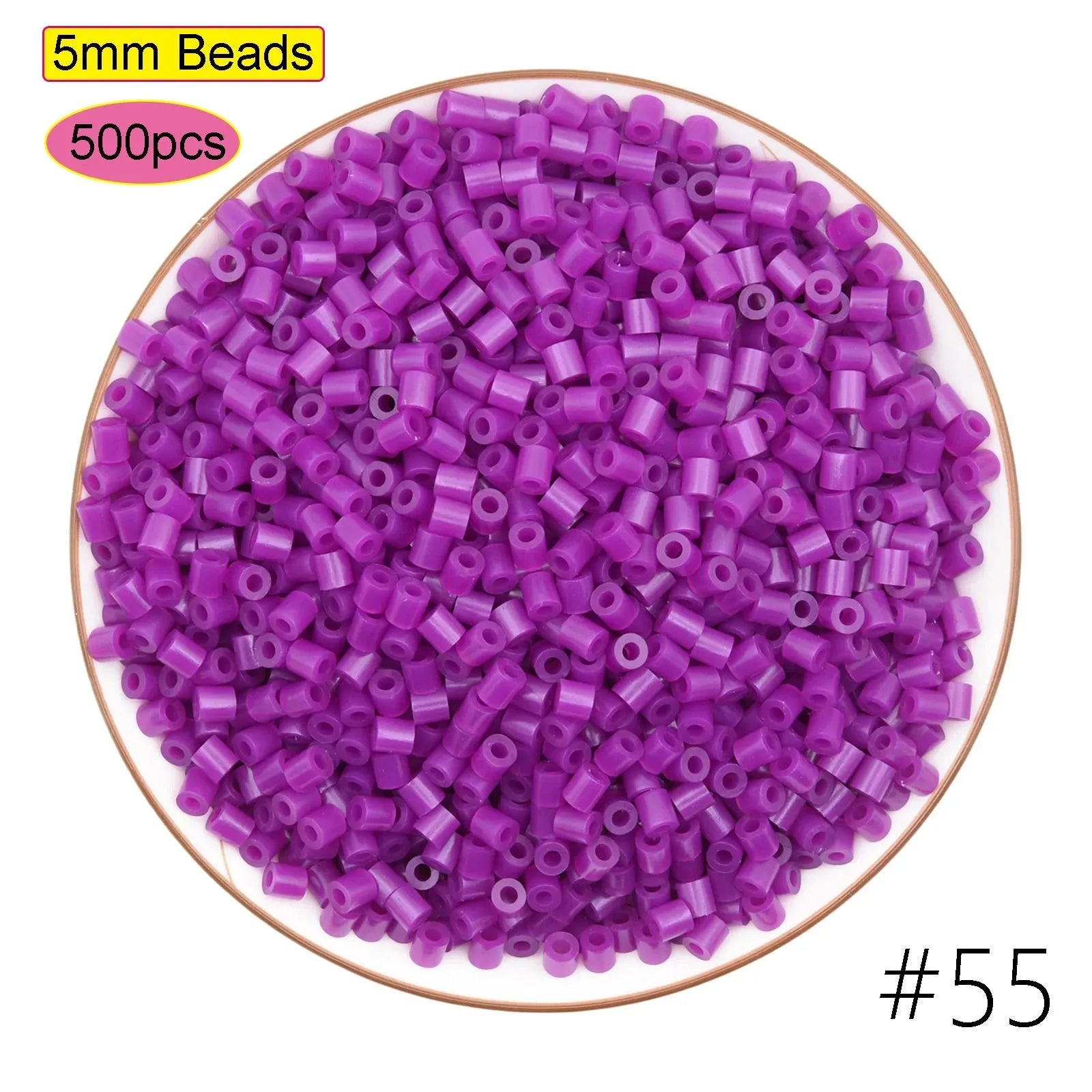 2024 New Kids DIY Craft Handmade Toy Gift Prize Box Plastic 5mm 57 Colors Ironing Bead Fuse Hama Perler Beads in Bulk for School