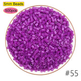 2024 New Kids DIY Craft Handmade Toy Gift Prize Box Plastic 5mm 57 Colors Ironing Bead Fuse Hama Perler Beads in Bulk for School