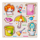 Puzzle en bois Montessori pour bébé, jouets éducatifs pour enfants, jeu de puzzle 3D en forme d'animaux de dessin animé, tableau d'activités pour enfant de 2 à 3 ans