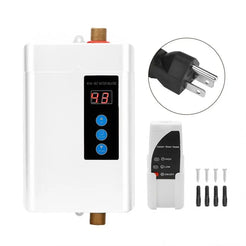 Electric Tankless Water Heater 4 Gears Mini Hot Instantaneous Water Heater System for Kitchen Bathroom 110-240V