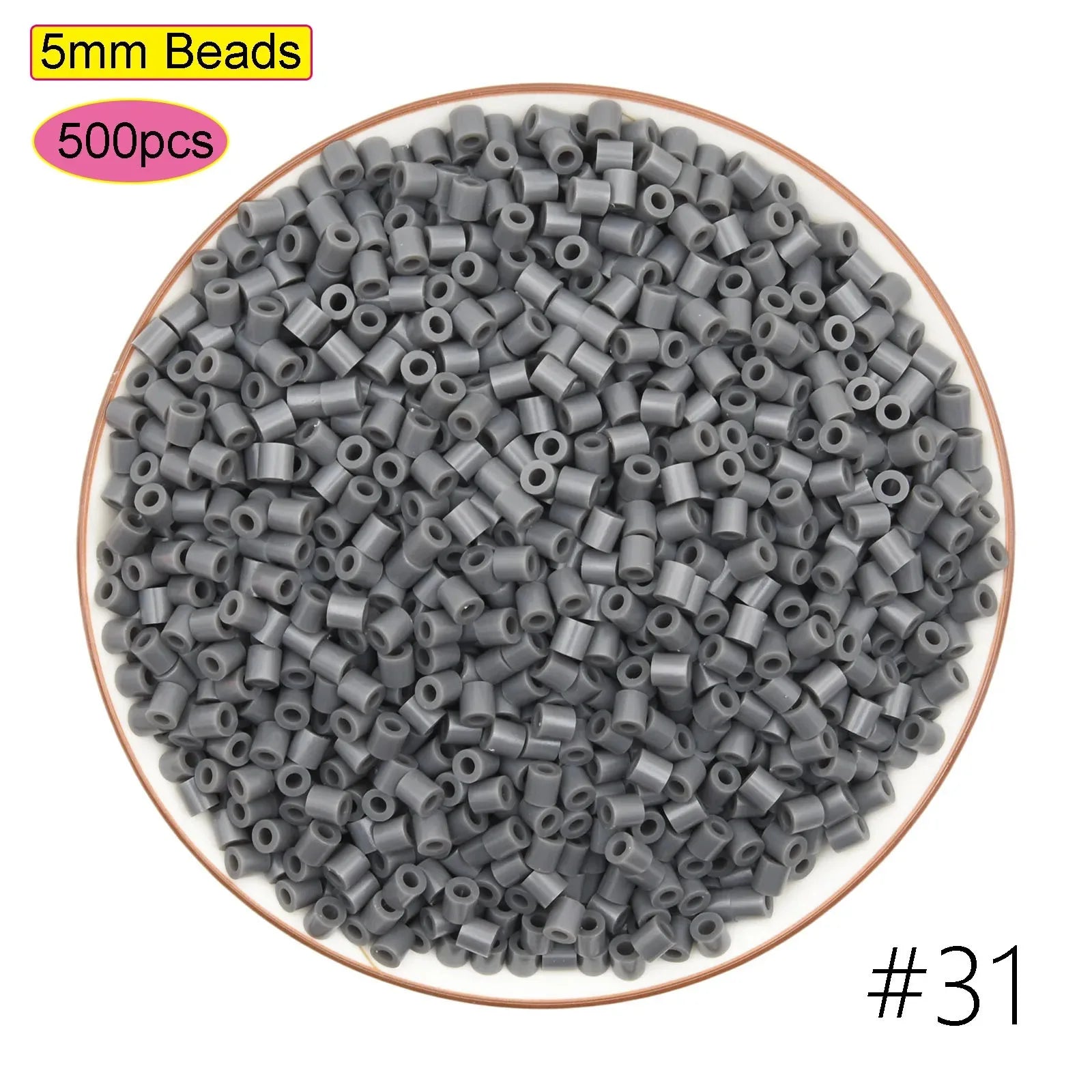 2024 New Kids DIY Craft Handmade Toy Gift Prize Box Plastic 5mm 57 Colors Ironing Bead Fuse Hama Perler Beads in Bulk for School