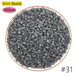 2024 New Kids DIY Craft Handmade Toy Gift Prize Box Plastic 5mm 57 Colors Ironing Bead Fuse Hama Perler Beads in Bulk for School