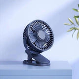 Ventilador Mini USB Ventilador Mini para Estudiante Clase Dormitorio Silencioso Oficina Escritorio Ventilador de Clip Recargable de Ultra Largo Alcance Silencioso