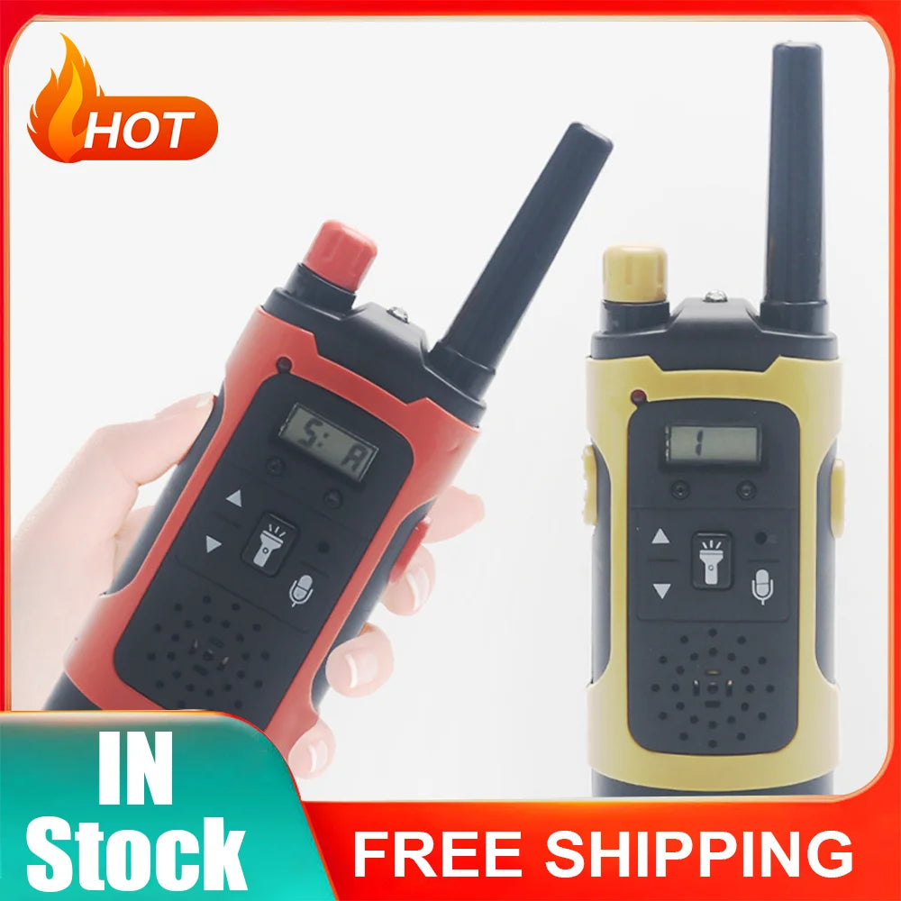 Long Range Electronic Toy LED Kids Walkie Talkies Handheld 2 Way Radio for Wireless Communication and Fun Learning