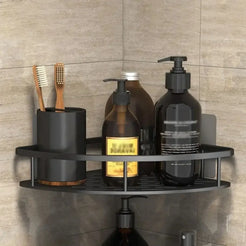Bathroom Shelf Suction Plastic Shampoo Rack Makeup Storage Organizer Shower Shelf Bathroom Accessorie No Drill Wall Corner Shelf