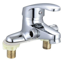 Basin Faucet Bathroom Double-Hole Hot and Cold Tap Mixer Faucet Household Toilet Ceramic Spool Sink Mixer Tap