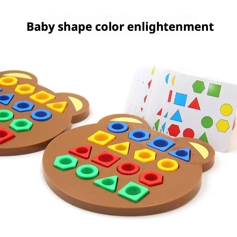 Geometric pairing puzzle toys Children's mind training geometric pairing pairs against parent-child board games