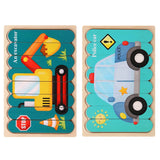 Puzzle en bois Montessori pour bébé, jouets éducatifs pour enfants, jeu de puzzle 3D en forme d'animaux de dessin animé, tableau d'activités pour enfant de 2 à 3 ans