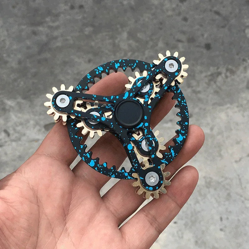 EDC 9 Vitesses Hand Spinner en Métal Haute Qualité Cuivre Fidget Spinner Alliage d'Aluminium Spinners Acier Inoxydable Roulement R188 Jouet pour Adultes