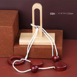 Wooden Unlock Decompression Toys Luban Lock Brain Teaser Unloop Toys Threading Rope Loop Puzzle Educational Game for Adults Kids