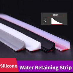 Kitchen Water Retaining Strip Silicone Self-adhesive Door Seal Retaining Strip Separation Shower Dam Barrier Bathroom Accessory