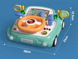 Juguete de coche para bebé volante musical juguete interactivo simulación de conducción juguetes de asiento de coche juguete sensorial desarrolla habilidades motoras finas