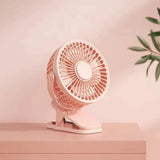 Ventilador Mini USB Ventilador Mini para Estudiante Clase Dormitorio Silencioso Oficina Escritorio Ventilador de Clip Recargable de Ultra Largo Alcance Silencioso