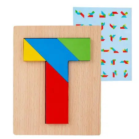 Wooden Board Puzzle Kids Educational Math Tangram Puzzles Game Toys for Adults Children