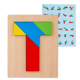 Wooden Board Puzzle Kids Educational Math Tangram Puzzles Game Toys for Adults Children