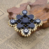 EDC 9 Vitesses Hand Spinner en Métal Haute Qualité Cuivre Fidget Spinner Alliage d'Aluminium Spinners Acier Inoxydable Roulement R188 Jouet pour Adultes