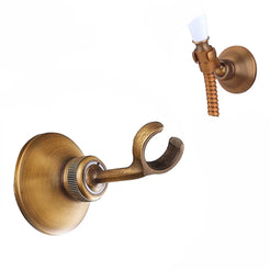 Bronze Retro European Style Showerhead Holder Wall Mount Household Adjustable Shower Bracket Self Adhesive Bathroom Accessories