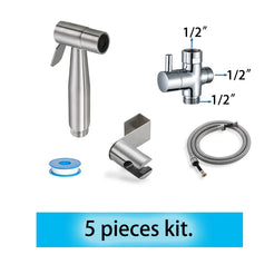 Handheld Bidet Sprayer Set For Toilet Hand Bidet Faucet Bathroom Hand Sprayer Shower Head Stainless Steel Material